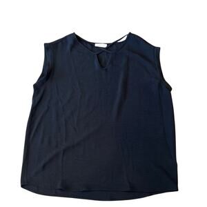 First Love by Lovelyn Black Keyhole Sleeveless Blouse Size 2X